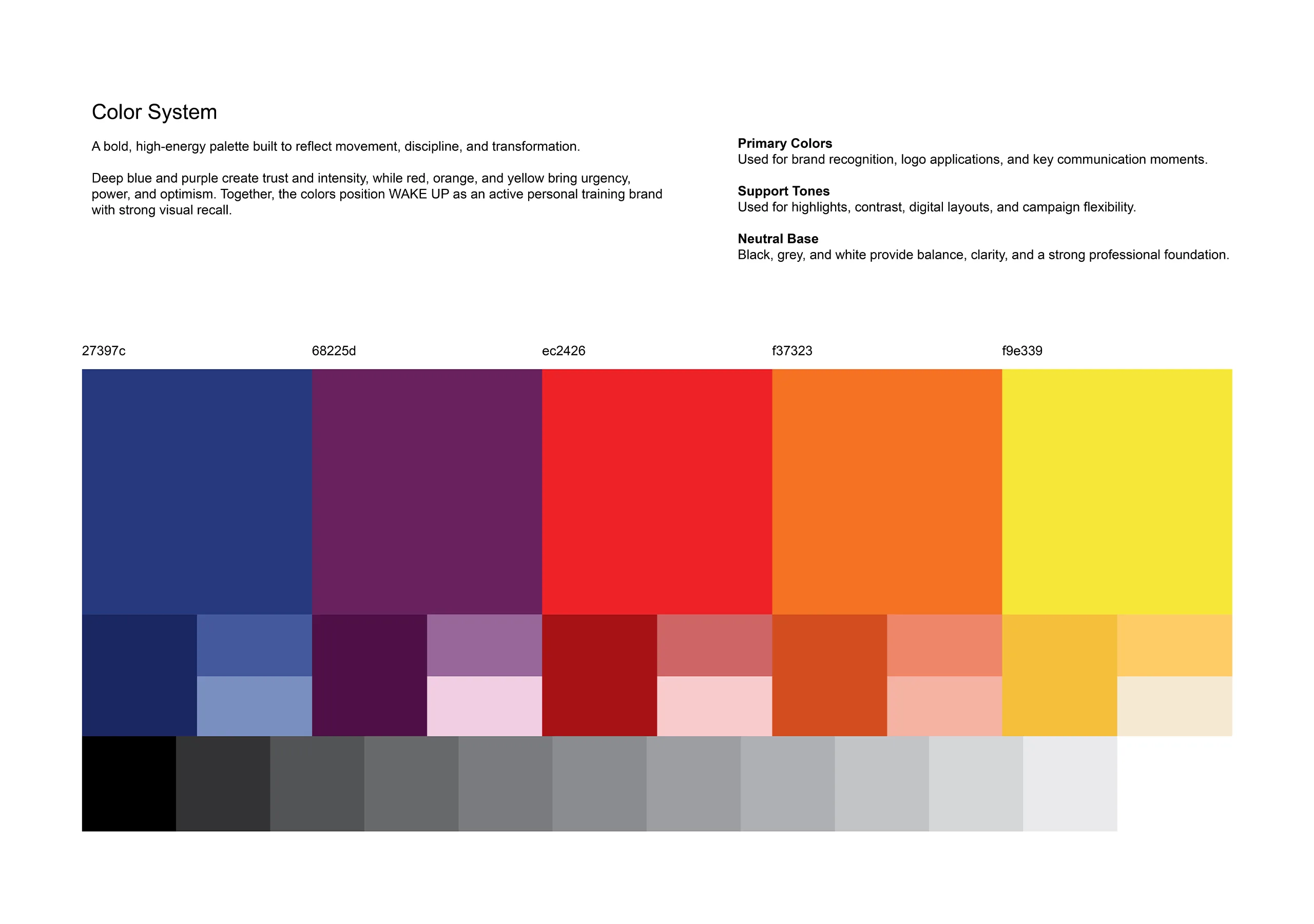 Wake Up Fitness Brand Identity Design