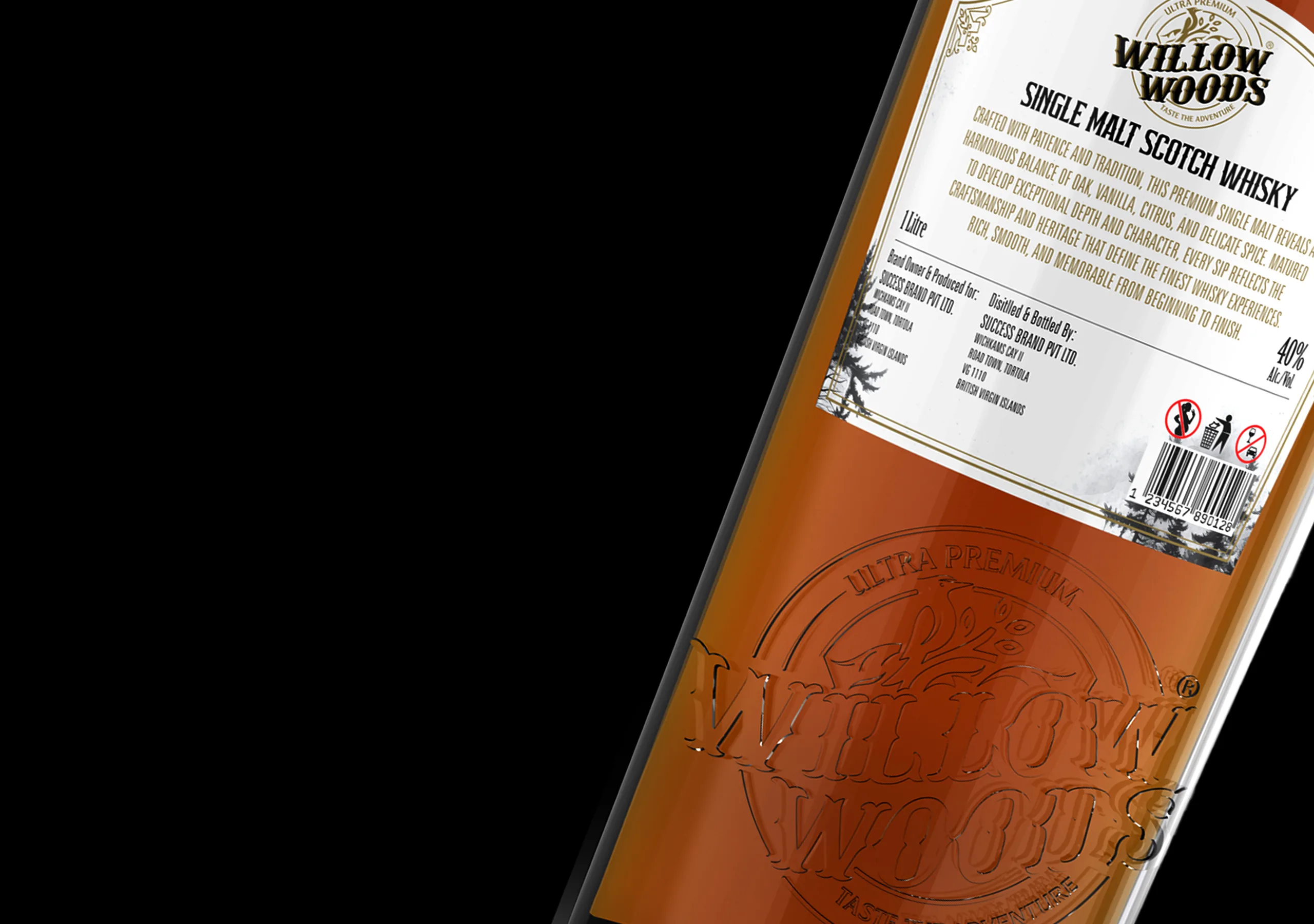 Willow Woods Whisky Bottle Development & Packaging Design