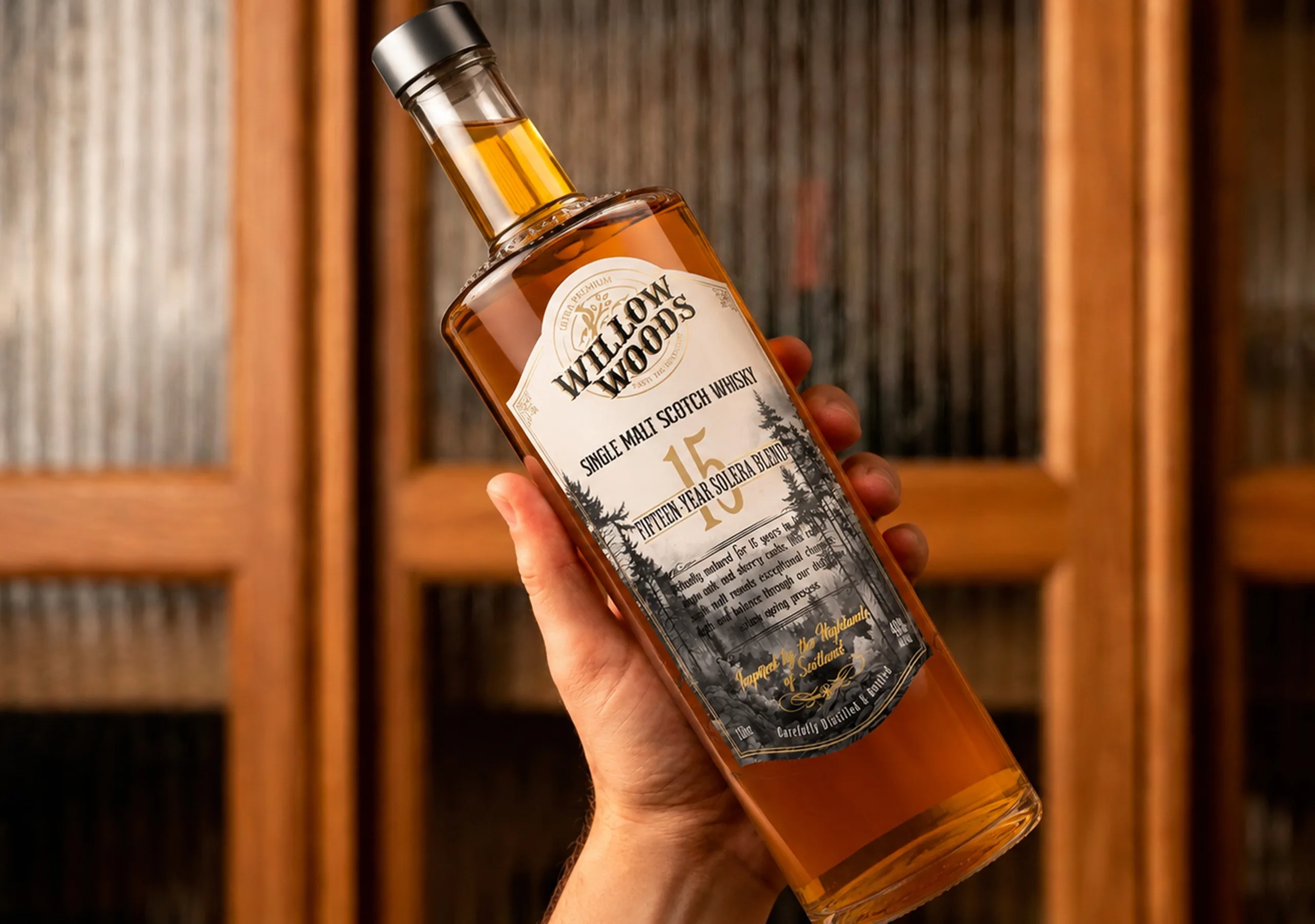 Willow Woods Whisky Bottle Development & Packaging Design