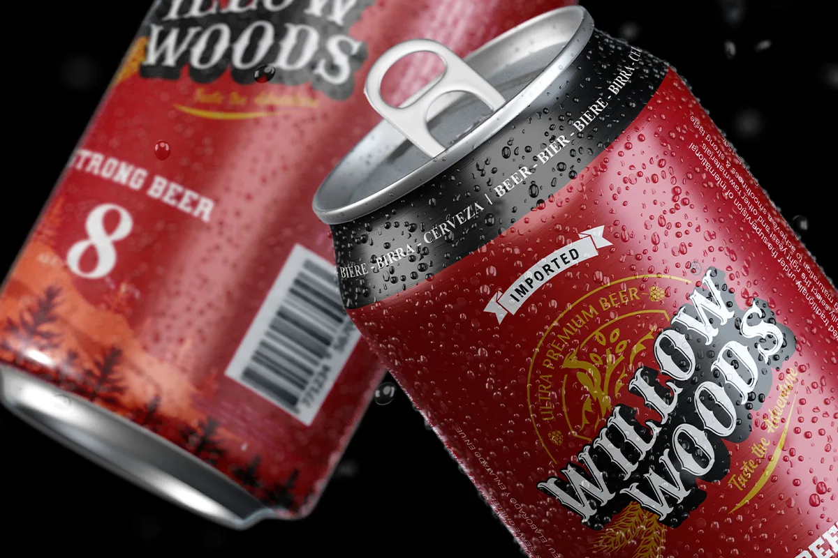 Willow Woods Beer Packaging Design