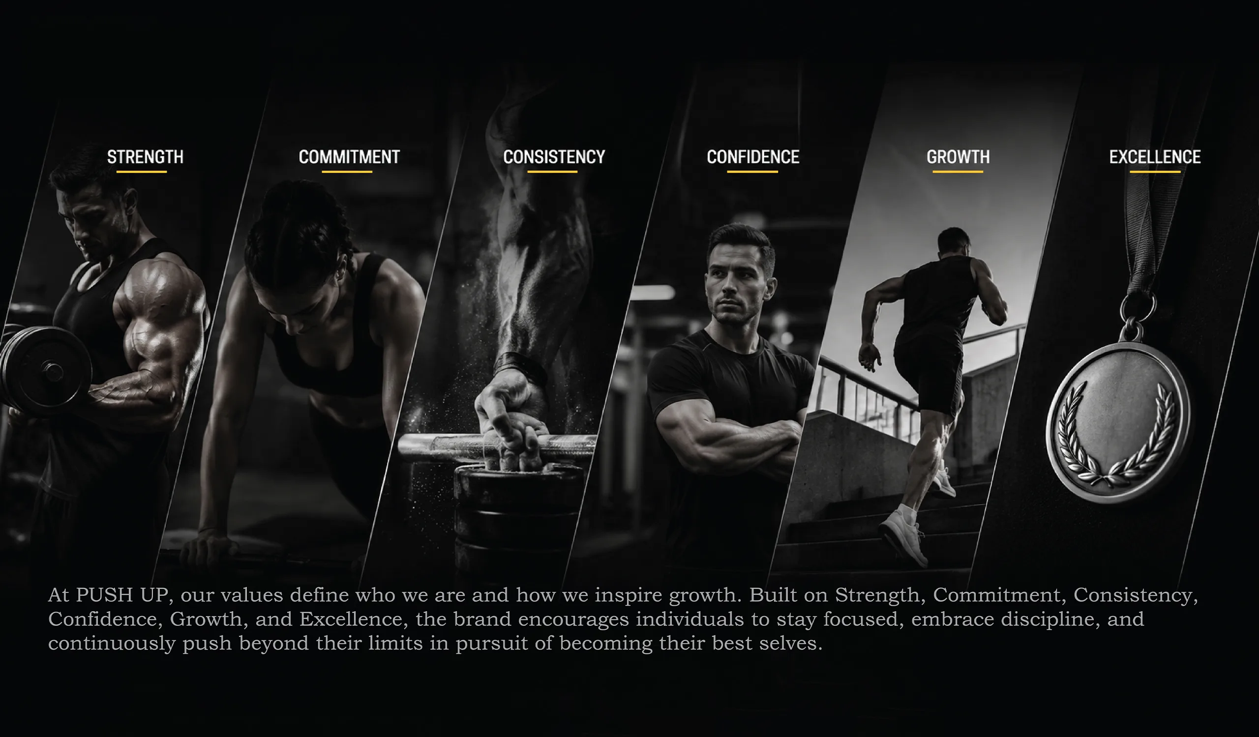 Push Up Fitness Brand Identity Design