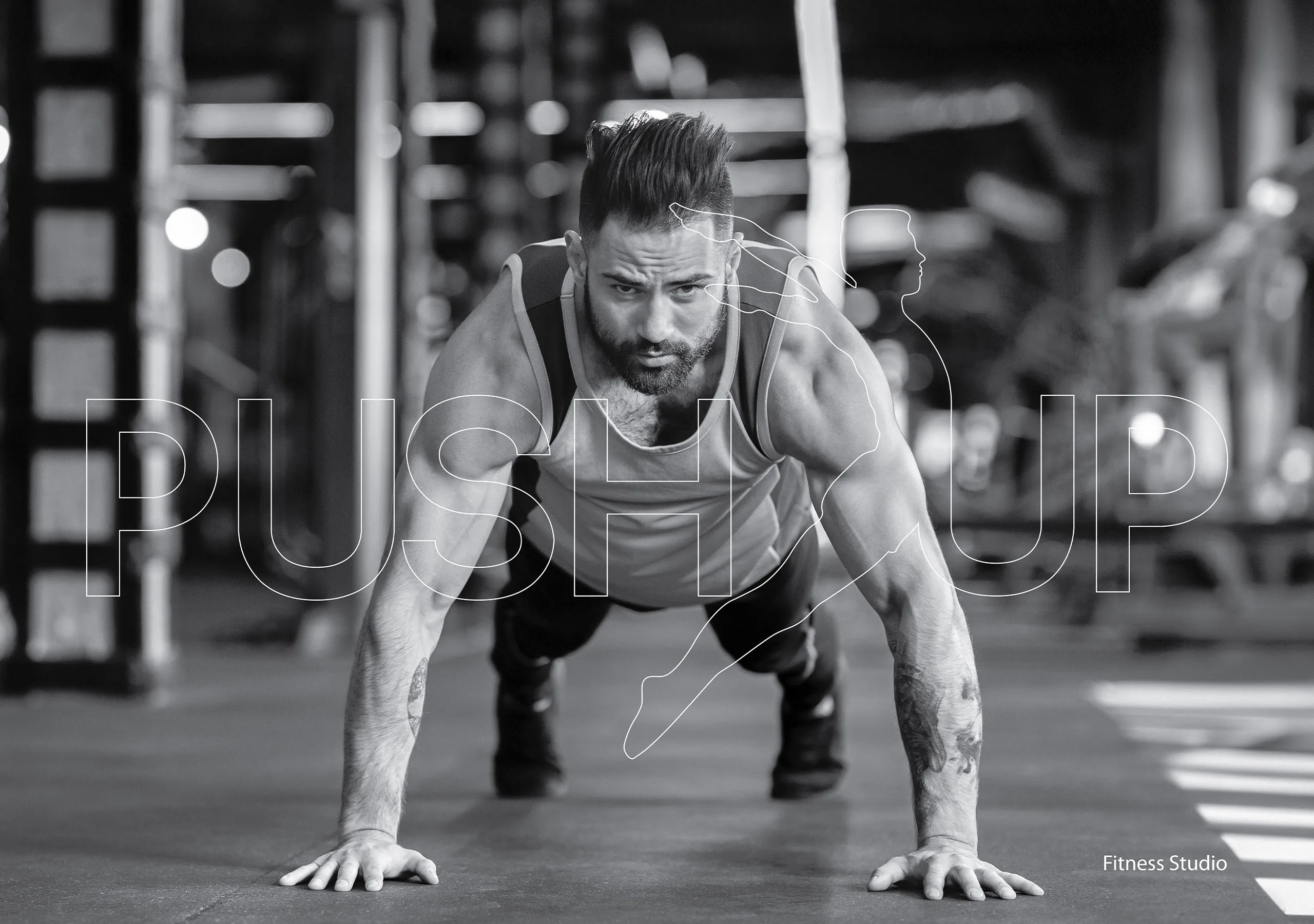 Push Up Fitness Brand Identity Design