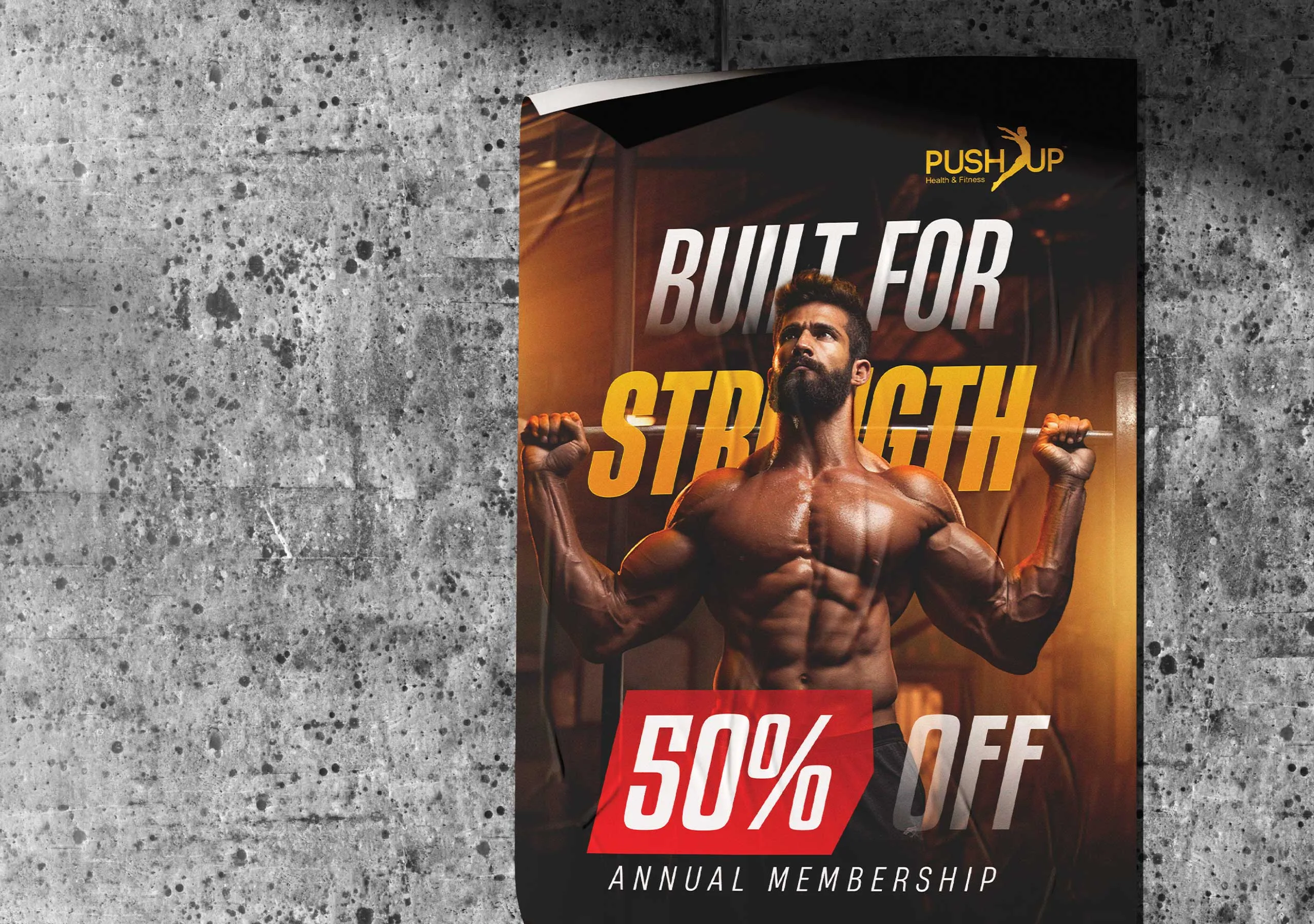 Push Up Fitness Brand Identity Design